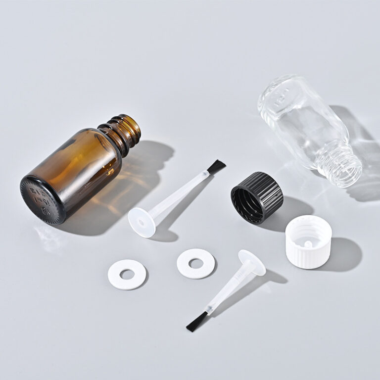 Empty Essential Oil Glass Bottles with Brush Cap Applicator