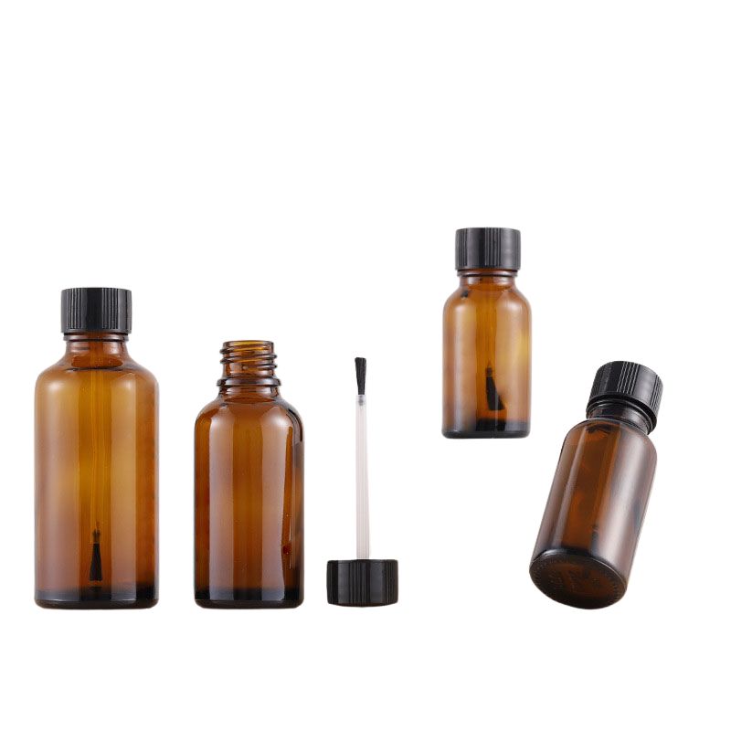 Empty Essential Oil Glass Bottles with Brush Cap Applicator