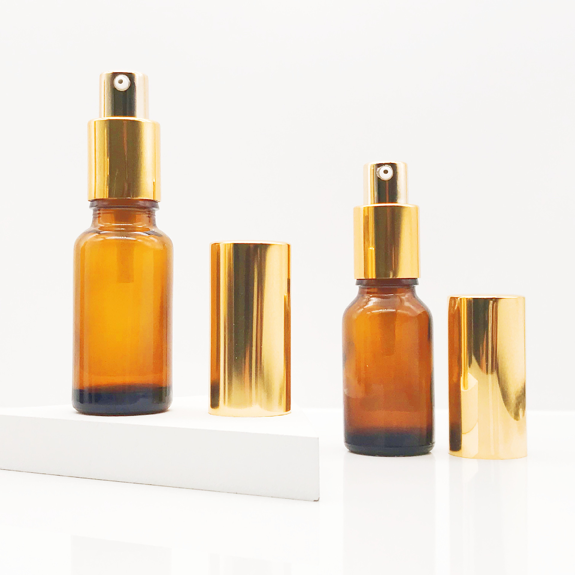 hair oil bottle with aluminum cream pump