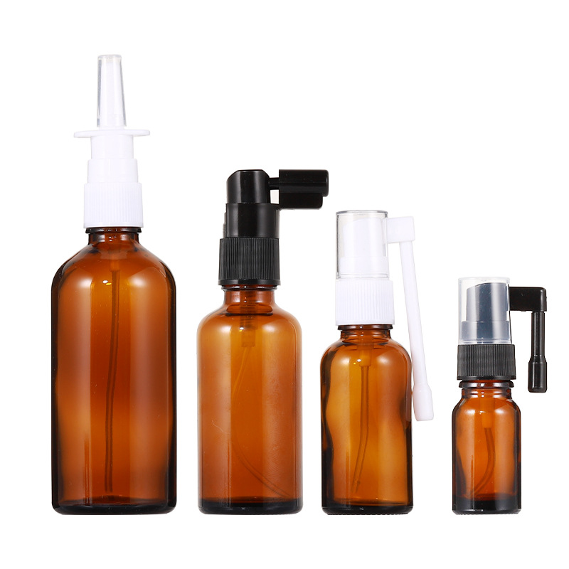 Amber Glass Nasal and Oral Sprayer Bottle