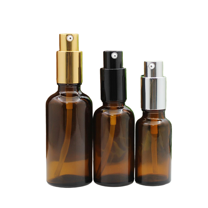 hair oil bottle with aluminum cream pump