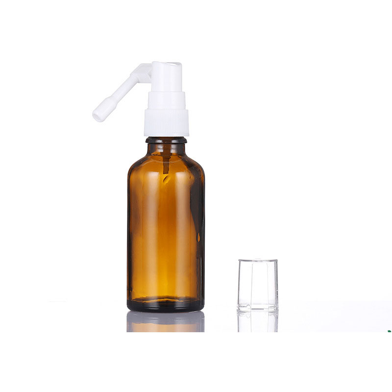 Throat Oral Sprayer Amber Glass Bottles