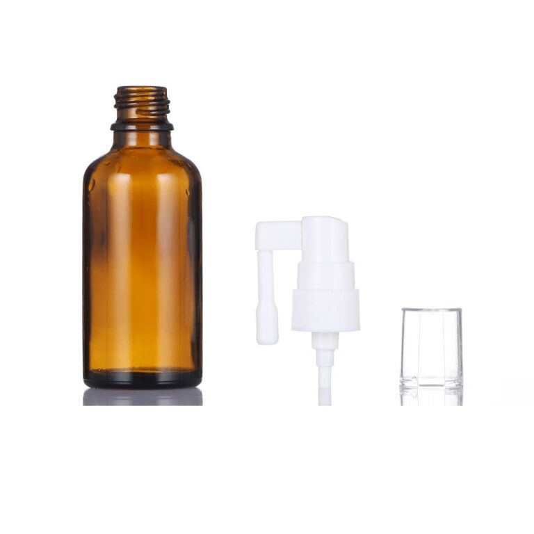Throat Oral Sprayer Amber Glass Bottles