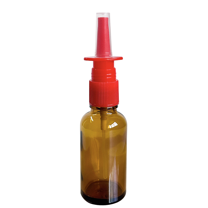 Amber Glass Bottle with Nasal Atomizer