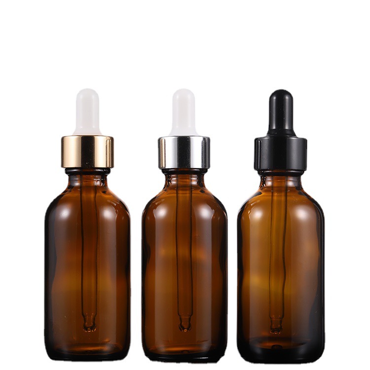 boston round glass bottles with droppers