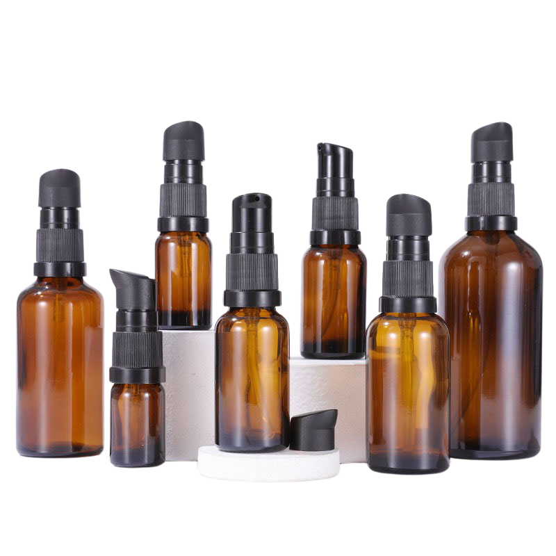1oz glass hair oil bottle