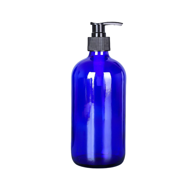 boston round bottle with pumps